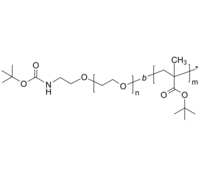 BOC-PEG-PtBuMA 丁氧羰基氨基-聚乙二醇-聚甲基丙烯酸叔丁酯 两亲性二嵌段共聚物 Poly(ethylene oxide)-b-poly(tert-butyl methacrylate)