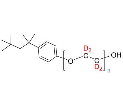 dPEO-TOP 氘化聚(乙二醇-d4)-叔辛基苯醚, ω-羟基 Deuterated Poly(ethylene glycol-d4) tert-octylphenyl ether