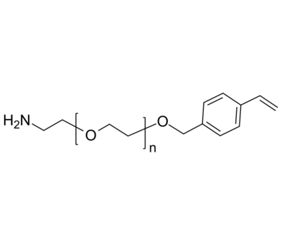 Styreomer-NH2 氨基-聚乙二醇-乙烯基苄基 末端双键 Poly(ethylene glycol), (α-amino, ω-vinyl benzyl)-terminated