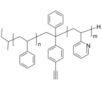 PS-P2VP+Ac 聚苯乙烯-聚(2-乙烯基吡啶) 两亲性二嵌段共聚物 Poly(styrene)-b-Poly(2-vinyl pyridine), with acetylene group