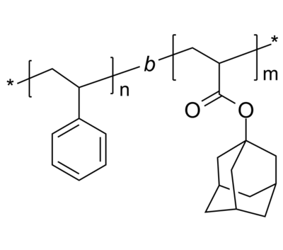PS-PADMA 聚苯乙烯-聚(1-金刚烷基丙烯酸酯) 二嵌段共聚物 Poly(styrene)-b-Poly(1-adamantyl acrylate)