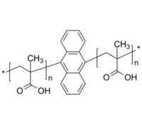 PMAA-An-PMAA 聚甲基丙烯酸, 链中心荧光蒽标记 Poly(methacrylic acid), with anthracene in center of polymer chain