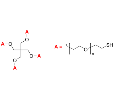 4-Arm PEG-SH 4臂星形-聚乙二醇-硫醇 Poly(ethylene oxide), thiol-terminated 4-arm star polymer