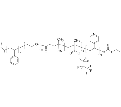 PS-PEO-PHFBMA-P4VP 四嵌段共聚物 聚苯乙烯-聚环氧乙烷-聚(七氟丁基甲基丙烯酸酯)-聚(4-乙烯基吡啶)