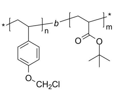 PCMS-PtBuA 聚(4-氯甲基苯乙烯)-聚丙烯酸叔丁酯 二嵌段共聚物 Poly(4-chloromethyl styrene)-b-Poly(tert-butyl acrylate)