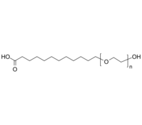 HO-PEG-COOH 羟基-聚乙二醇-羧基(十二酸) 自组装 Poly(ethylene glycol), (α-carboxy [dodecanoic acid], ω-hydroxy)-term