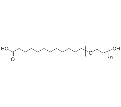 HO-PEG-COOH 羟基-聚乙二醇-羧基(十二酸) 自组装 Poly(ethylene glycol), (α-carboxy [dodecanoic acid], ω-hydroxy)-term