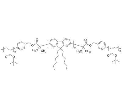 PtBuA-PDHF-PtBuA 聚丙烯酸叔丁酯-聚(9,9-n-二己基-2,7-芴)-聚丙烯酸叔丁酯 导电ABA三嵌段共聚物