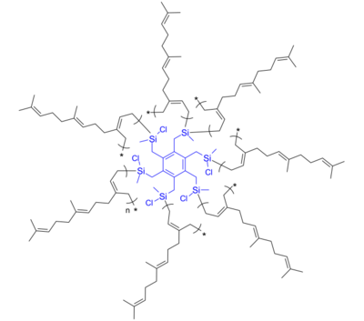 7-Arm Polyfarnesene 7臂星形-聚法尼烯/聚金合欢烯 Poly(1,4-farnesene), 7-arm star polymer