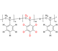PS-dPS-PS 聚苯乙烯-氘化聚苯乙烯-聚苯乙烯 氘化ABA三嵌段共聚物 Poly(styrene)-b-poly(deuterated styrene-d8)-b-poly(styrene)