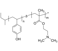 P4OHS-PDMAEMA 聚(4-羟基苯乙烯)-聚甲基丙烯酸二甲氨基乙酯 两亲性二嵌段共聚物