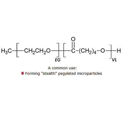 mPEG-PVL 聚乙二醇-聚戊内酯 生物降解两亲性二嵌段共聚物 Methoxy poly(ethylene glycol)-b-poly(delta-valerolactone)