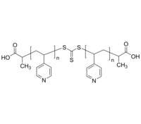 P4VP-RAFT-P4VP 聚(4-乙烯基吡啶) 三硫代碳酸酯位于链中间 双端羧基 Poly(4-vinyl pyridine), with trithiocarbonate (RAFT)