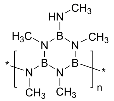 poly(3MeBorazine) 聚(三-B-甲氨基三-N-甲基硼嗪) 无机高分子聚合物 Poly(tris-B-methylamino-tri-N-methylborazine)