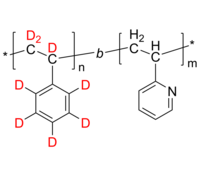 dPS-P2VP 聚(氘化苯乙烯-d8)-聚(2-乙烯基吡啶) 氘化二嵌段共聚物 Poly(deuterated styrene-d8)-b-poly(2-vinyl pyridine)